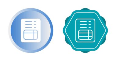 Hesap tablosu simgeleri ayarlandı, vektör illüstrasyonu basit tasarım