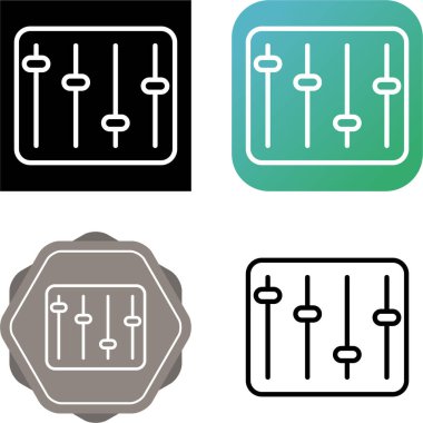 Ekolayzır ağ simgesi vektör illüstrasyonu