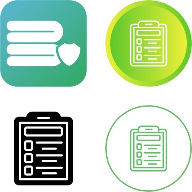 kontrol listesi simgesi vektör çizimi 