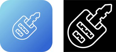 araba anahtarı simgeleri ayarlandı, vektör illüstrasyonu