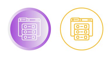 Sunucu simgeleri, güvenlik konsepti, vektör illüstrasyonlu bilgisayar dizinleri   