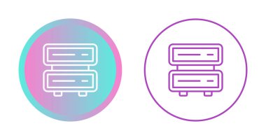 beyaz arkaplanda izole edilmiş bilgisayar sunucuları simgeleri, vektör illüstrasyonu    