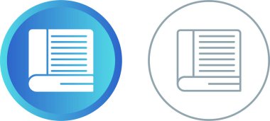 Kitap Basit Simge, Beyaz Arkaplan Vektör İllüstrasyonu