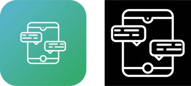 akıllı telefon mesaggin uygulama simgeleri seti, vektör illüstrasyonu basit tasarım