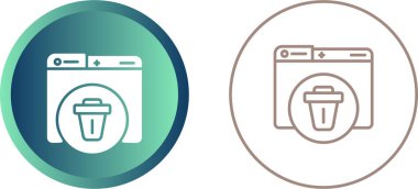 Çöp simgeli bilgisayar dizinleri, güvenlik konsepti, vektör illüstrasyonu   