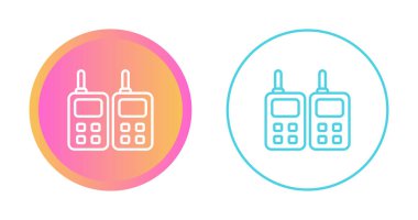 telsiz talkie simgeleri vektör illüstrasyonunu ayarla 