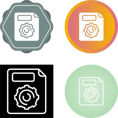 belge simgeleri ayarlandı, vektör illüstrasyonu basit tasarım