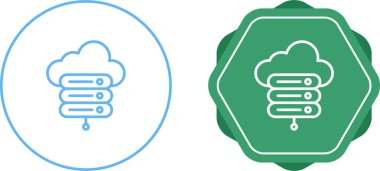 bulut depolama simgeleri ayarlandı, vektör illüstrasyonu