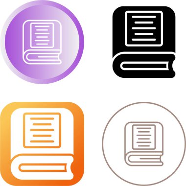  Kitap simgesi beyaz arkaplanda izole edildi. Vektör.