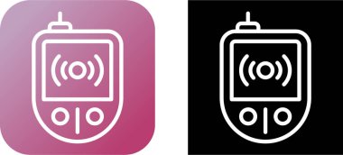 RFID Okuyucu Web simgesi vektör çizimi