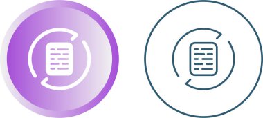 Belge Eşzamanlama simgeleri vektör illüstrasyonunu ayarladı 