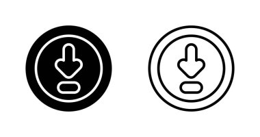 İndirme ok simgeleri kümesi, vektör illüstrasyonu