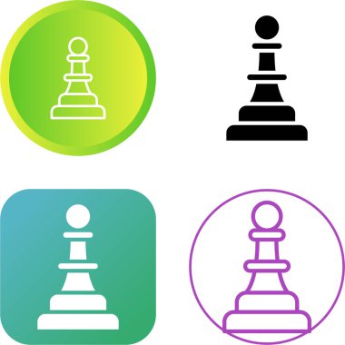 Satranç ikonu seti. vektör illüstrasyonu