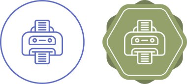 Yazıcı vektör simgeleri basit illüstrasyon