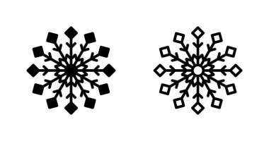 Beyaz arka plan üzerinde kar tanesi Icons set