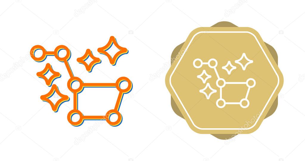 Vector illustration of the Constellation Ursa Major icon on white background