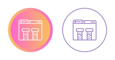 Kan testi ikonu, tıbbi rapor, beyaz arkaplanda düz vektör çizimi