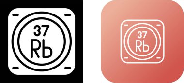 Rubidyum kimyasal element simgesi, basit satır biçimi