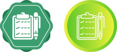 Kalem simgelerine sahip kontrol listesi, vektör illüstrasyonu 