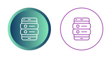 Uygulama, veritabanı, sunucu simgeleri, vektör illüstrasyonu