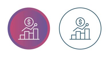 Çizgi çizelgesi büyüme simgeleri, vektör illüstrasyonu