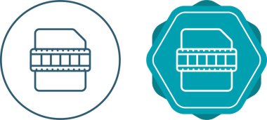 Beyaz arkaplanda video dosya simgeleri kümesi