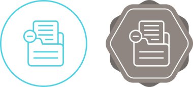 Belge simgeleri ve vektör illüstrasyonuna sahip dizin