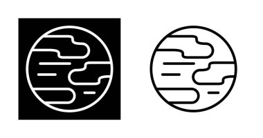 Gezegen web simgesi vektör illüstrasyonu