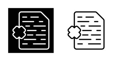 belge simgeleri ayarlandı, vektör illüstrasyonu basit tasarım