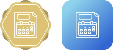 takvim simgelerine sahip belge, vektör illüstrasyonu basit tasarım