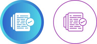 belge simgeleri ayarlandı, vektör illüstrasyonu basit tasarım