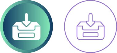 Beyaz arkaplanda izole edilmiş gelen kutusu simgeleri kümesi, vektör illüstrasyonu  