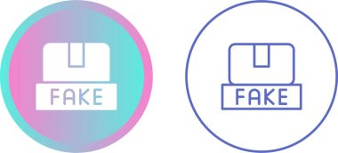 Sahte Ürünler, sahte ikonlar vektör illüstrasyonu 
