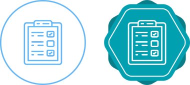 Yapılacaklar listesi web simgesi vektör çizimi