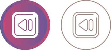 Kare Geri Sarma Simgeleri Ayarlandı, vektör illüstrasyonu