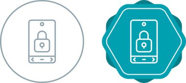 kilitlenmiş ekran ağ simgesi vektör illüstrasyonu