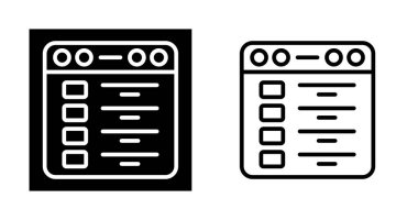 Web sayfası modern satır simgesi