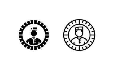 Hedef Seyirci Simgesi. Vektör Resimleri Beyaz Arkaplanda İzole Edildi 