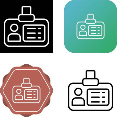 Kimlik kartı web simgeleri basit tasarım