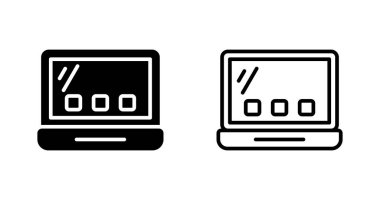 dizüstü bilgisayar simgeleri, web basit illüstrasyon