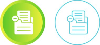 Belge simgeleri ve vektör illüstrasyonuna sahip dizin