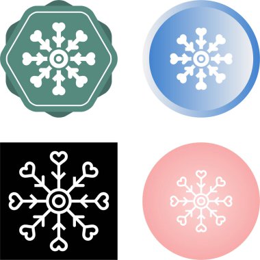 Kar tanesi Icons set, vektör çizim 
