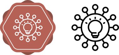 Zihin haritası simgeleri ayarlandı, vektör çizimi