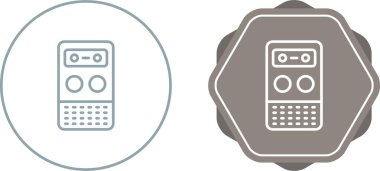 Beyaz arkaplanda bilgisayar birimleri simgeleri, vektör illüstrasyonu 