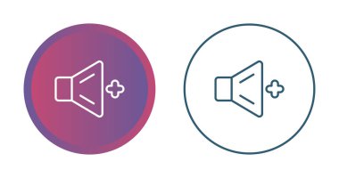 Ses yükseltme simgeleri ayarlandı, vektör illüstrasyonu