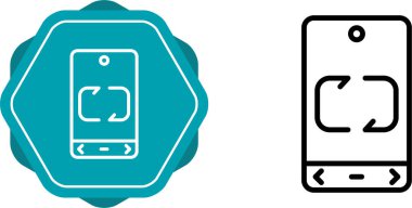 Akıllı Telefon Veri Aktarım Vektörü Simgesi. Vektör İllüstrasyonu 