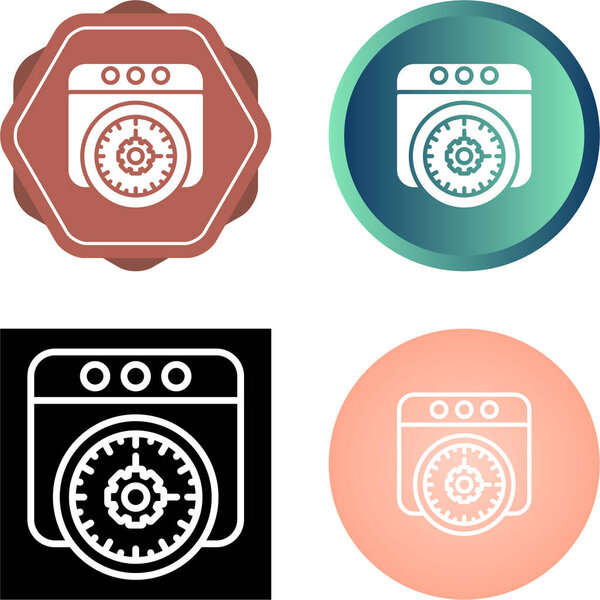 Web page and stopwatch icons on white background, vector illustration     