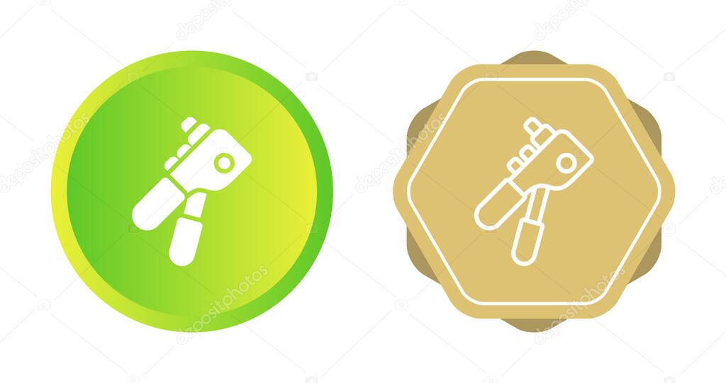 Rivet Gun Line Icon. Linear Style Sign for Mobile Concept and Web Design. Rivet Gun Tool Outline Vector Icon. Symbol, Logo Illustration. Vector Graphics