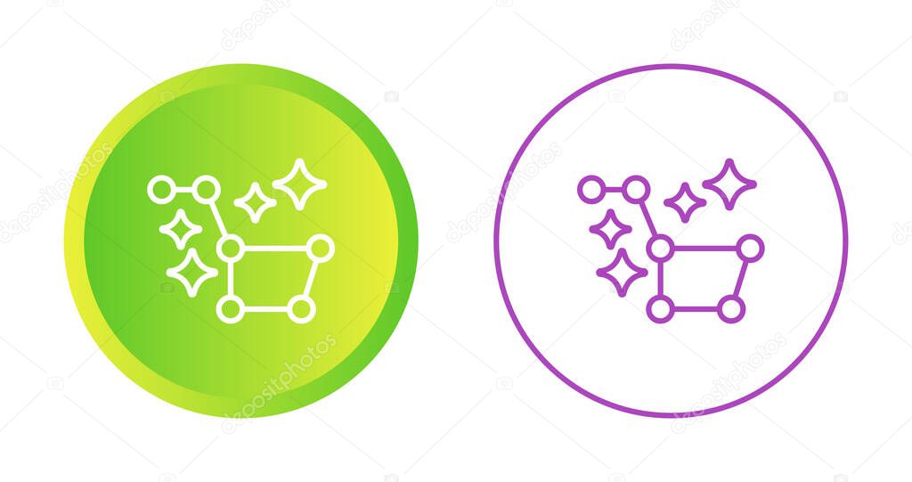 Vector illustration of the Constellation Ursa Major icon on white background