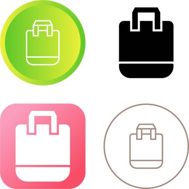 kağıt torba simgeleri ayarlandı, vektör illüstrasyonu basit tasarım